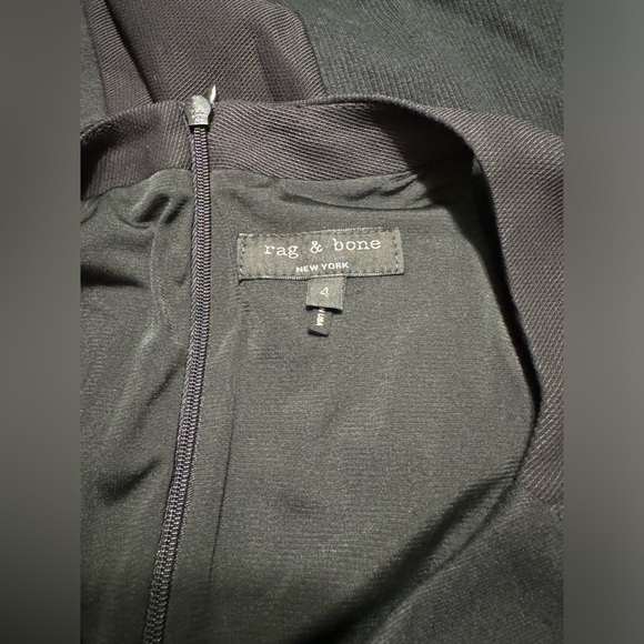 Rag and Bone Sleeveless Dress Back Zip Lined Stretch Black Size 4 - Picture 8 of 8